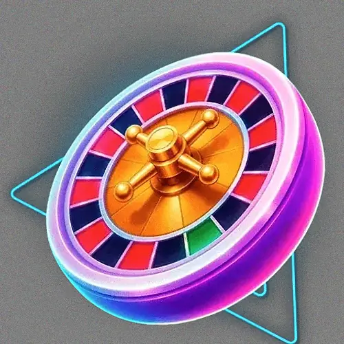 Neon roulette wheel