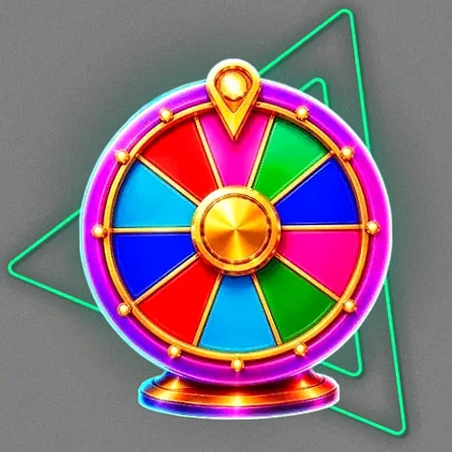 Colourful prize wheel